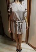 Женское платье 2013 spring and summer women's short-sleeve lace chiffon skirt loose