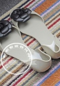 Женские тапочки Camellia Flowers Jelly Candy Color Soft Flat Casual Sandals Women's Slippers Beach Shoes