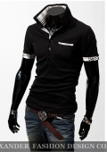 Мужская футболка New Casual Men`s Stylish Slim