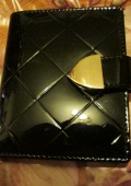 Кошелек patent leather plaid women's wallet short