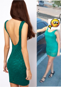 Женское зеленое платье Bodycon HDY5-085